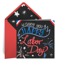 Labor Day Chalkboard card image