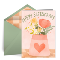 Happy Sister's Day Bouquet card image