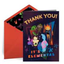 Elemental Birthday Thanks card image