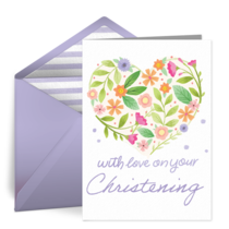 With Love Christening card image