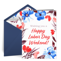 Labor Day Watercolor card image