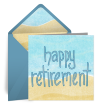 Happy Retirement Waves card image