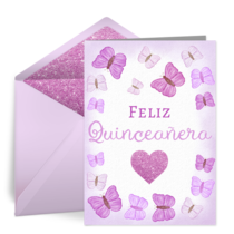 Quinceañera Butterflies  card image