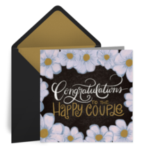 To the Happy Couple Flowers card image