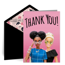 Thank You Barbie Friends card image