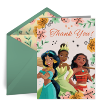 Disney Princess Friends Thank You card image