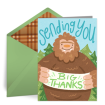Bigfoot Thanks card image