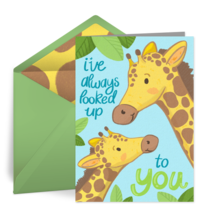 Giraffe Grandparent card image