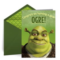 Shrek Birthday card image
