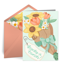 Thanks A Bunch Bouquet card image