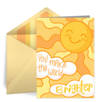 Brighter World Sunshine card image