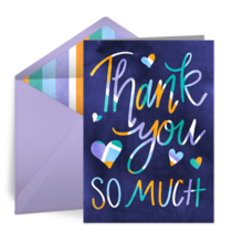 So Much Thanks Hearts card image
