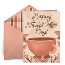 Autumn Coffee Leaves card image