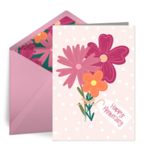 Anniversary Flower Bouquet card image