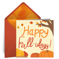 Happy Fall-idays card image