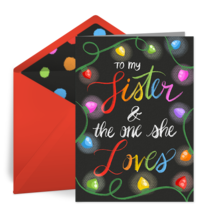 Sister Holiday Love card image