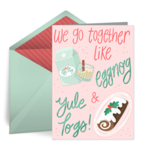 Eggnog & Yule Log card image