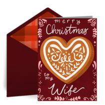 Heart Gingerbread Wife card image