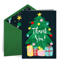 Bright Tree Thank You card image