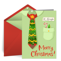 Holiday Coworker Tie card image