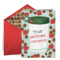 Christmas Coworker Coffee Cup card image