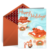 Happy Holiday Gnomes card image