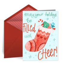 Filled With Cheer Stocking card image