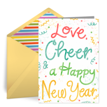 Love & Cheer New Year card image