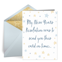 New Year's Resolution  card image