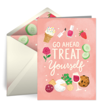 Treat Yourself Galentine card image