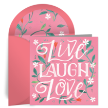 Live. Laugh. Love. Galentine card image