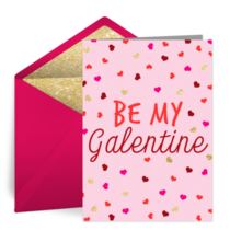 Be My Galentine Hearts card image
