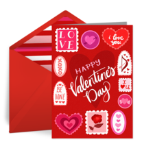 Valentine Stamps card image
