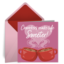 Valentine Coworker Coffee Cup card image