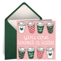 You Are Loved A Latte Valentine card image