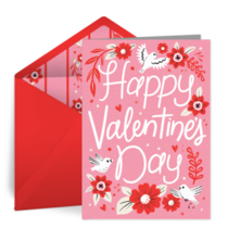 Delicate Valentine's Script card image