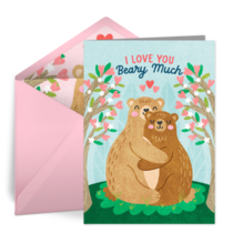 Beary Much Hug card image