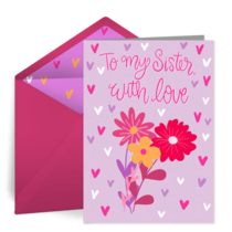 Sister With Love card image