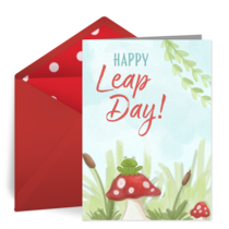 Leap Year Frog Pond card image