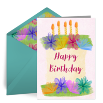 Spring Floral Cake Candles card image