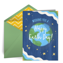 Happy Earth Day Planet card image