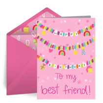Friendship Bracelet Birthday card image
