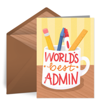 World's Best Admin Mug card image