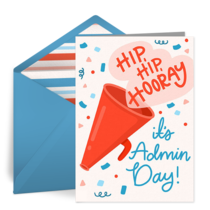 Hooray Admin Day card image