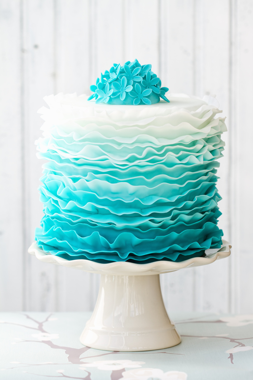 Blue Ombre Layer Cake 